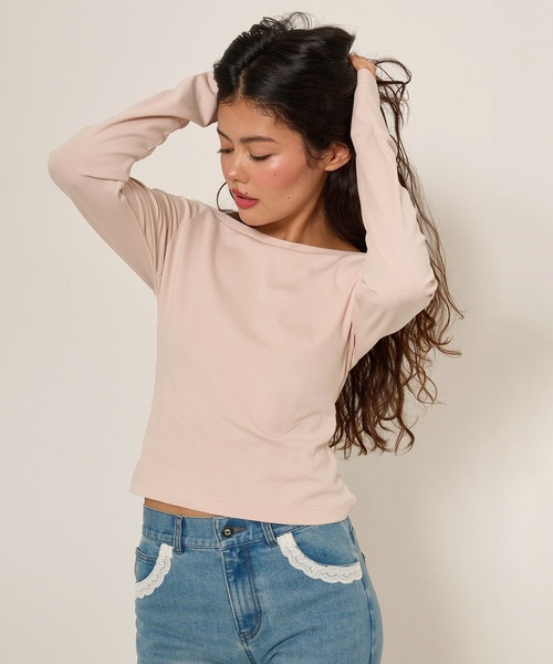 「TINA：JOJUN」 長袖カットソー M ホワイト レディース_画像7