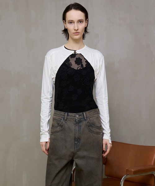 MAISON SPECIAL（メゾンスペシャル） 「PRE-ORDER」Flower Embroidery