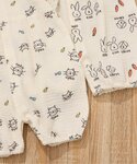 ベビー服 ロンパース ねこ・うさぎガーゼ2WA...の詳細画像3