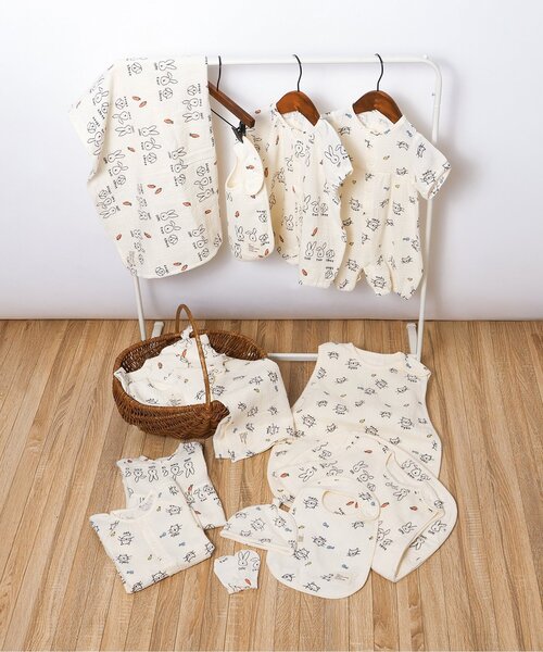 BREEZE（ブリーズ） ベビー服 ロンパース ねこ・うさぎガーゼ2WAY