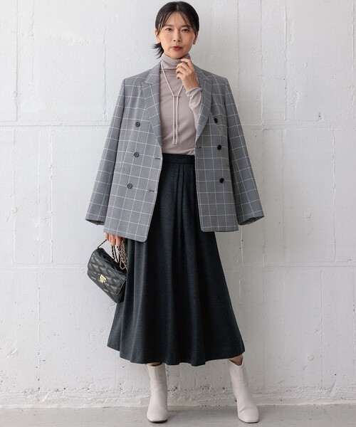 【新品】23区 テーラードジャケット　コットン　ポリエステル　44 23区（ニジュウサンク） テーラードジャケット 44 グレー レディース