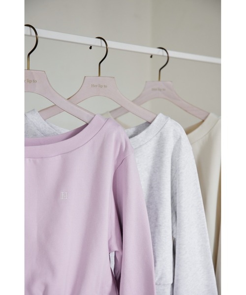 「Her lip to」 スウェットカットソー FREE グレー レディース_画像9