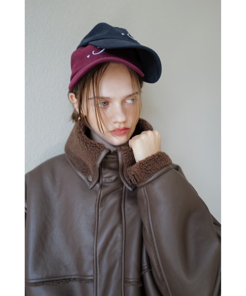 TRUNC ブルゾン アウター Boa Collar Faux Leather Blouson / ボア