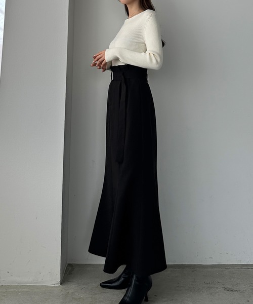 「Louere」 ロングスカート SMALL グレイッシュベージュ レディース_画像6