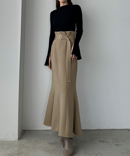「Louere」 ロングスカート SMALL グレイッシュベージュ レディース_画像7