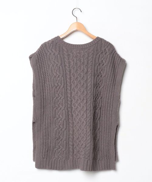 「andme」 「alma design」ニットベスト M グレー レディース_画像2