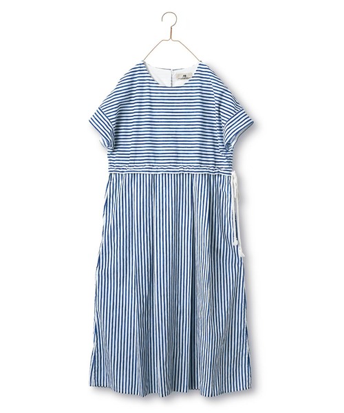 「Sunny clouds」 半袖ワンピース LARGE ブルー系その他 レディース_画像8