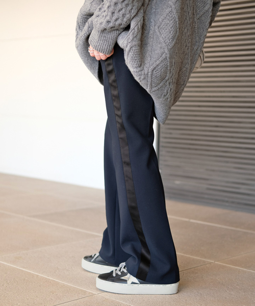 「AP STUDIO」 スラックス 38 チャコールグレー レディース_画像2