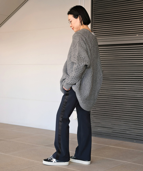 「AP STUDIO」 スラックス 38 チャコールグレー レディース_画像5