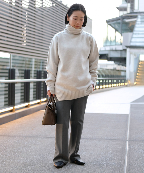 「AP STUDIO」 スラックス 38 チャコールグレー レディース_画像9