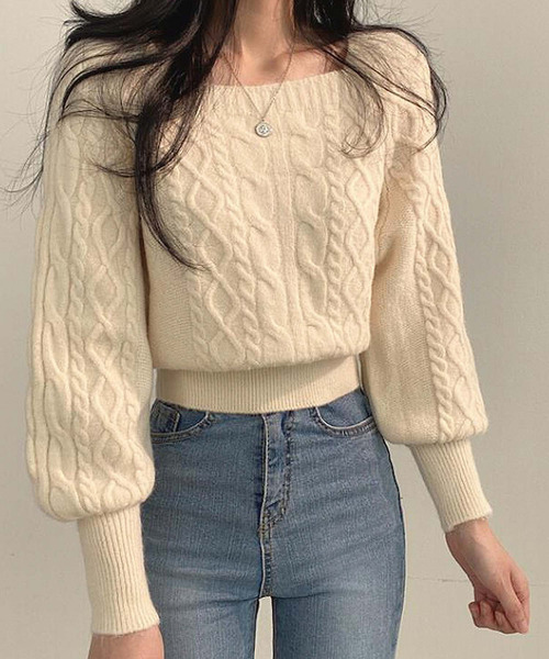 「Ulysses」 「Doula Doula」長袖ニット F ベージュ レディース_画像2