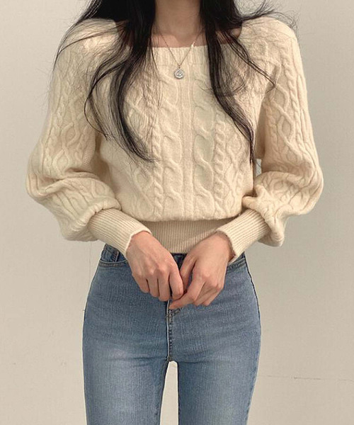 「Ulysses」 「Doula Doula」長袖ニット F ベージュ レディース_画像3