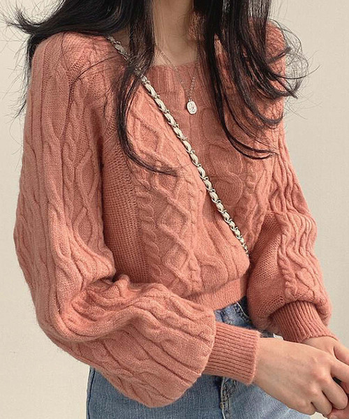 「Ulysses」 「Doula Doula」長袖ニット F ベージュ レディース_画像6