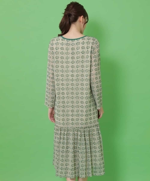 「Jocomomola」 長袖ワンピース 40 アイボリー レディース_画像3