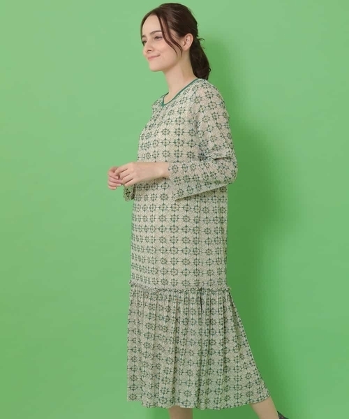 「Jocomomola」 長袖ワンピース 40 アイボリー レディース_画像5