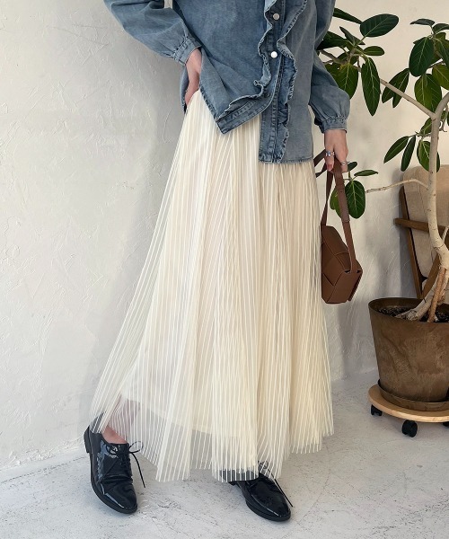 スカート ストライプ ボリュームチュールスカート : ZOZOTOWN Yahoo!店