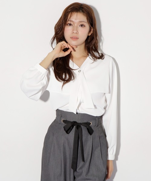 「JILL by JILL STUART」 長袖ブラウス FREE ブルー レディース_画像2