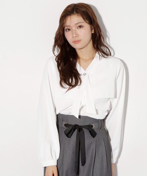 「JILL by JILL STUART」 長袖ブラウス FREE ブルー レディース_画像3