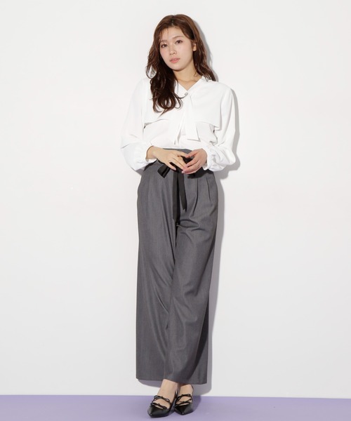 「JILL by JILL STUART」 長袖ブラウス FREE ブルー レディース_画像6