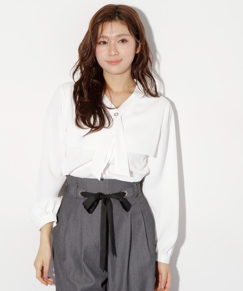 「JILL by JILL STUART」 長袖ブラウス FREE ブルー レディース_画像9