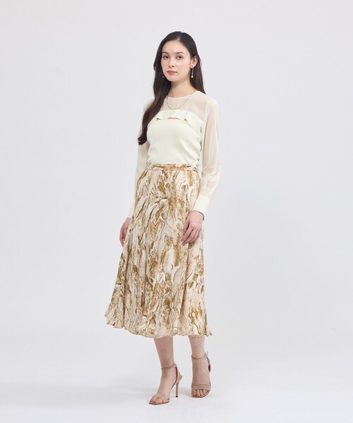 ニット セーター 「La maglia」 シアーコンビニットプルオーバー レディースの画像