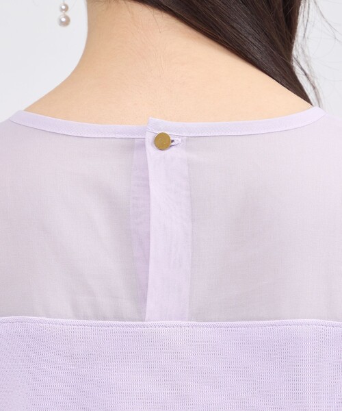 ニット セーター 「La maglia」 シアーコンビニットプルオーバー レディースの画像