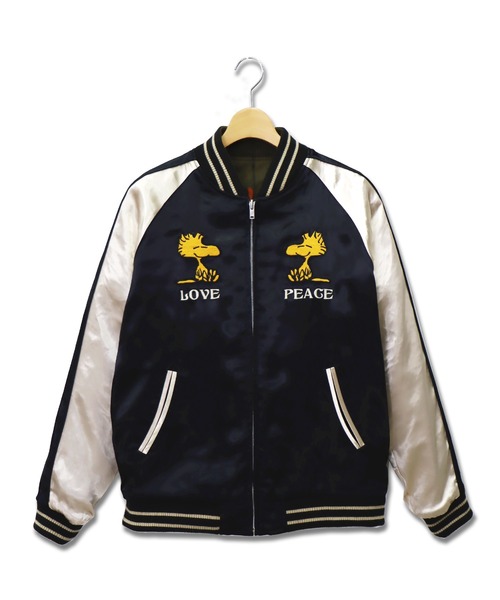 「Vintage PEANUTS」 スカジャン L ブラック メンズ_画像4