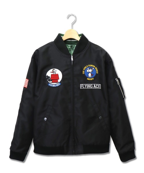 「Vintage PEANUTS」 スカジャン L ブラック メンズ_画像6