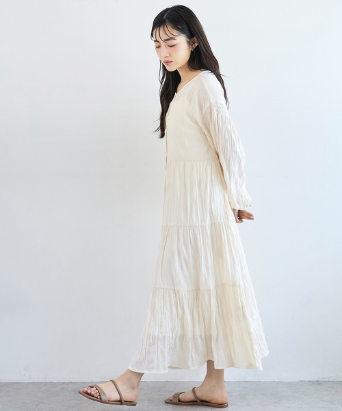 mil（ミル） ワンピース 3WAY ティアード ワンピース / ワッシャー加工