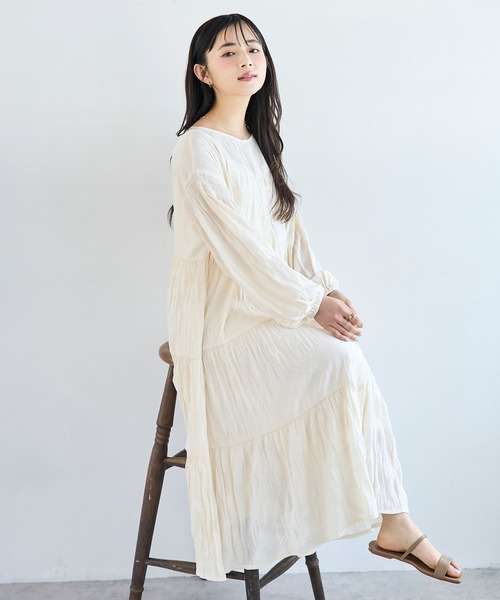mil（ミル） ワンピース 夏 3WAY ティアード ワンピース / ワッシャー