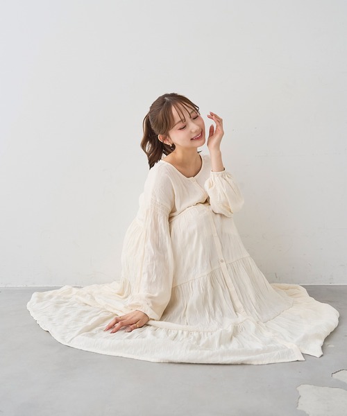 mil（ミル） ワンピース 夏 3WAY ティアード ワンピース / ワッシャー