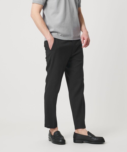 スラックス 「WEB限定 WARDROBE SMART」フラックスライク テーパード アンクルパンツ「吸水速乾・UVカット」 メンズの画像