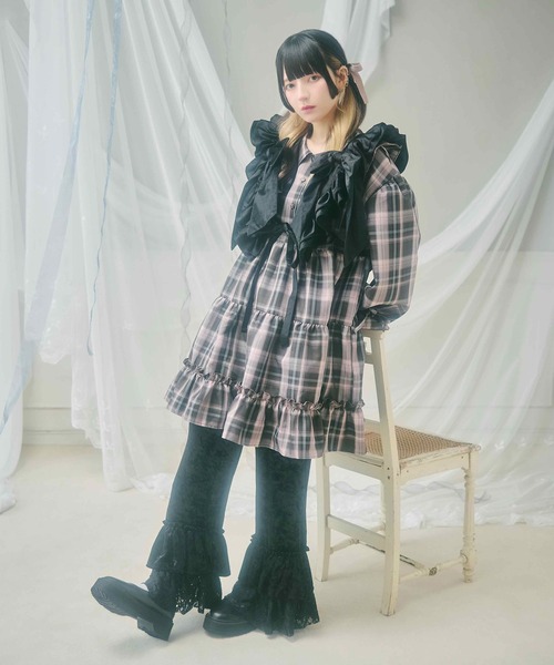 「kutir」 長袖ワンピース FREE ブラウン レディース_画像2