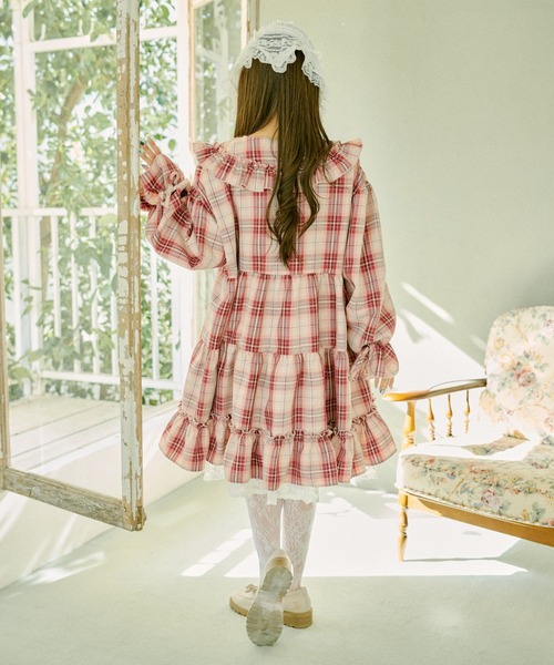 「kutir」 長袖ワンピース FREE ブラウン レディース_画像6