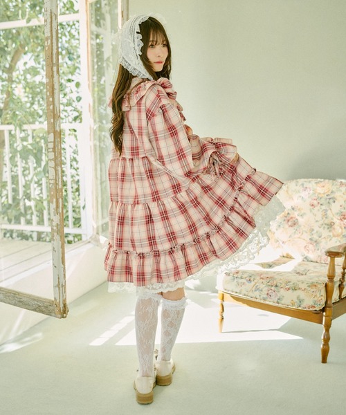 「kutir」 長袖ワンピース FREE ブラウン レディース_画像7