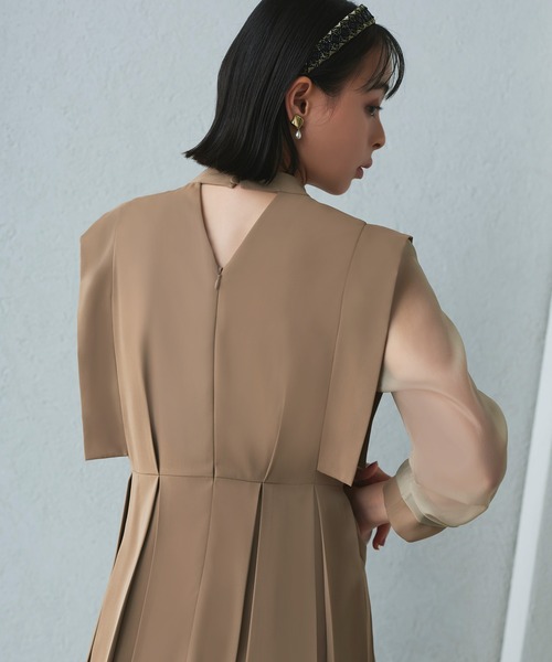「RUIRUE BOUTIQUE」 長袖ワンピース M ブラウン レディースの画像