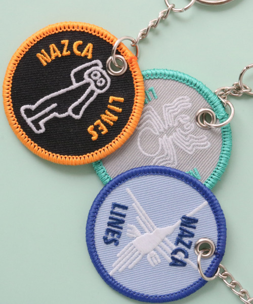 キーホルダー ナスカ ワッペン 蓄光糸刺繍キーホルダー : ZOZOTOWN