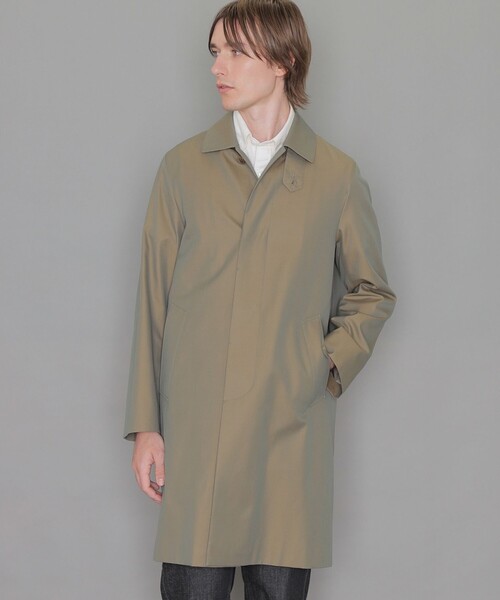 「MACKINTOSH LONDON」 ステンカラーコート 38 ネイビー メンズの画像
