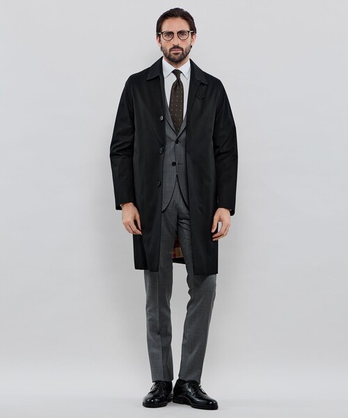 「MACKINTOSH LONDON」 ステンカラーコート 38 ネイビー メンズの画像