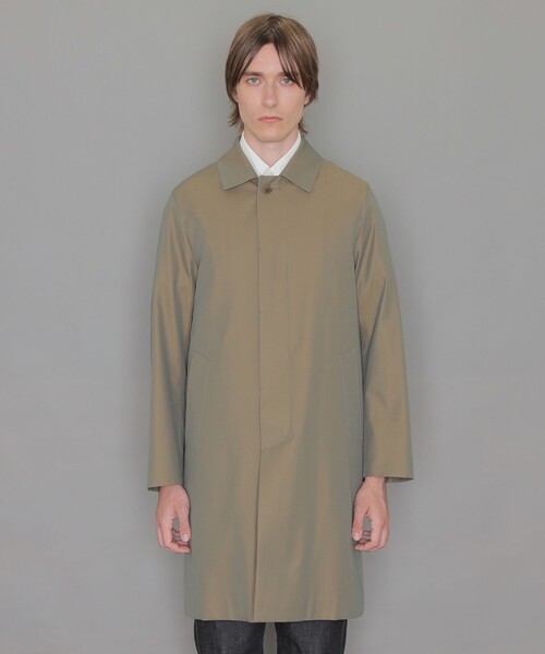 「MACKINTOSH LONDON」 ステンカラーコート 38 ネイビー メンズの画像