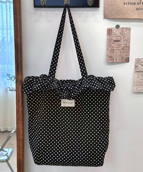 トートバッグ ドットフリルトートバッグ レディース : ZOZOTOWN Yahoo