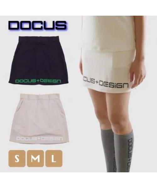 DOCUS（ドゥーカス） ゴルフ レディース 裾ロゴ ストレッチ ミニ