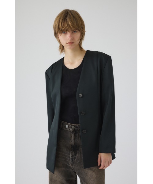 ジャケット テーラードジャケット Hidden detail curve jacket ヒドゥン ディテール カーブ ジャケット レディースの画像