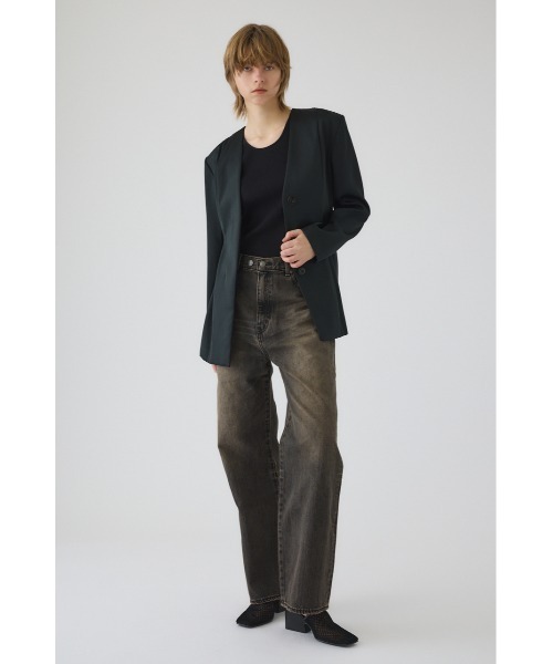 ジャケット テーラードジャケット Hidden detail curve jacket ヒドゥン ディテール カーブ ジャケット レディースの画像