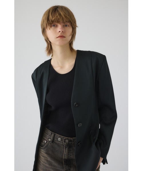 ジャケット テーラードジャケット Hidden detail curve jacket ヒドゥン ディテール カーブ ジャケット レディースの画像