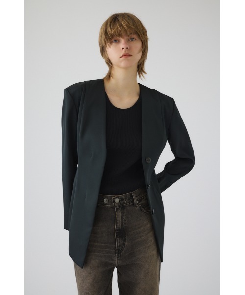 ジャケット テーラードジャケット Hidden detail curve jacket ヒドゥン ディテール カーブ ジャケット レディースの画像