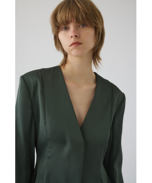 ジャケット テーラードジャケット Hidden detail curve jacket ヒドゥン ディテール カーブ ジャケット レディースの画像