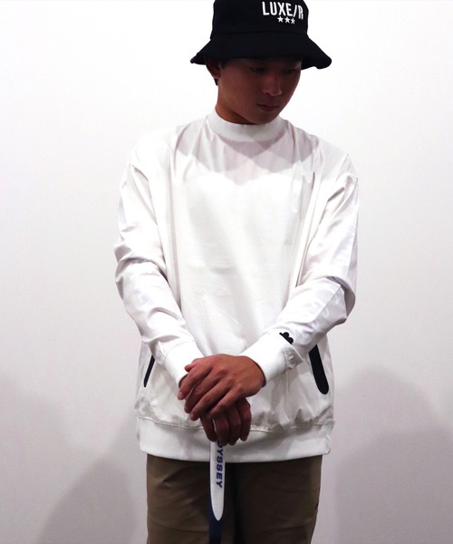 「LUXE/R GOLF」 長袖Tシャツ MEDIUM ホワイト メンズ_画像4