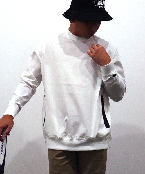 「LUXE/R GOLF」 長袖Tシャツ MEDIUM ホワイト メンズ_画像5