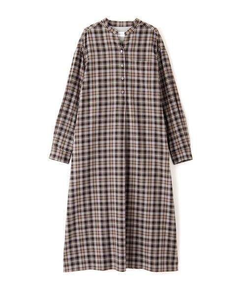 「human woman」 長袖ワンピース MEDIUM ブラウン レディースの画像